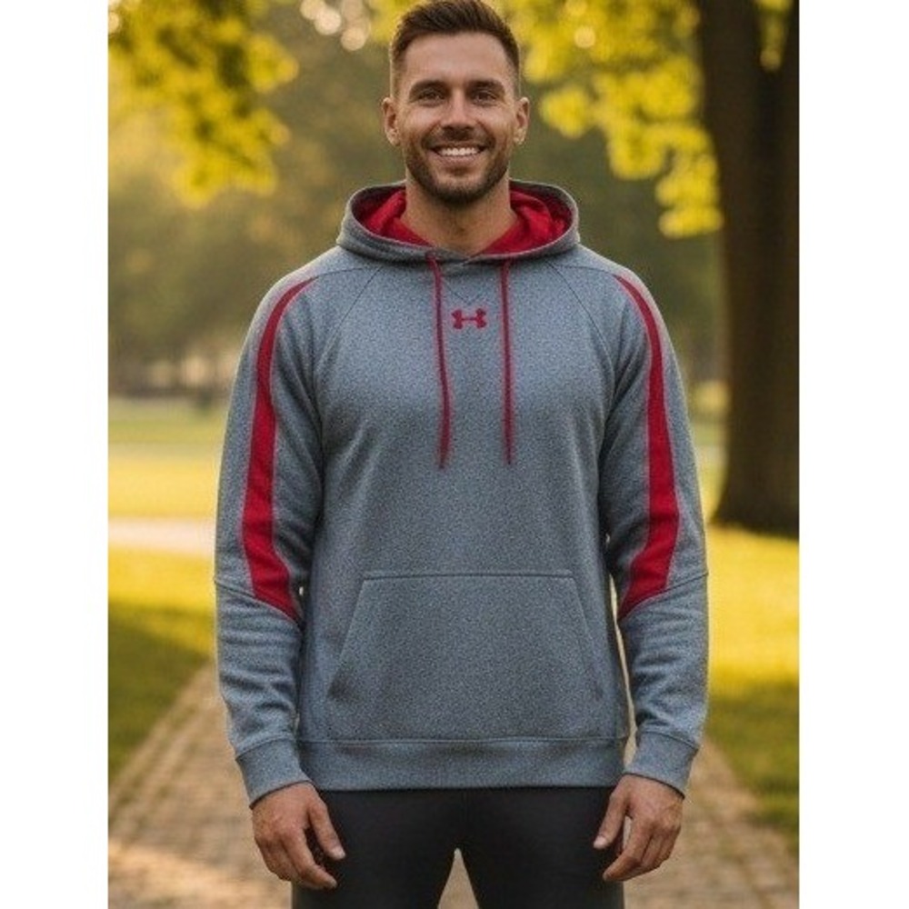 Under Armour Sweatshirt Men's Size XXL? Athletic Hoodie Kangaroo Pocket Pullover
